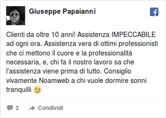 Hosting assistenza impeccabile